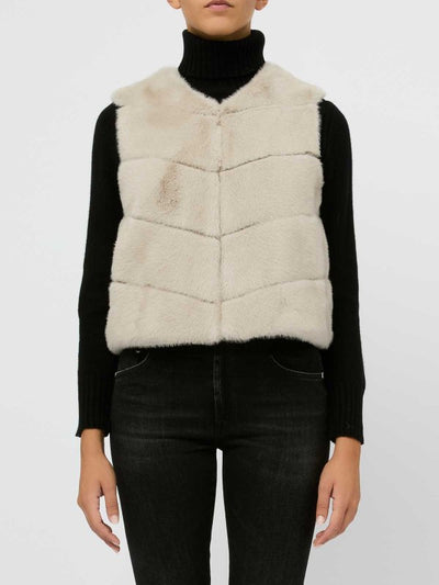 Gilet Di Pelliccia Grigia