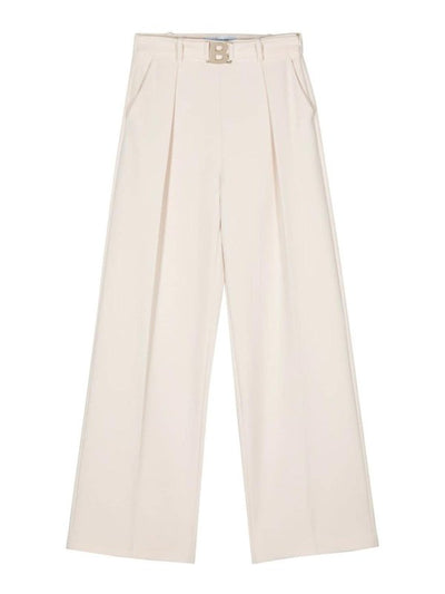 Pantaloni Ampi In Lana Stretch