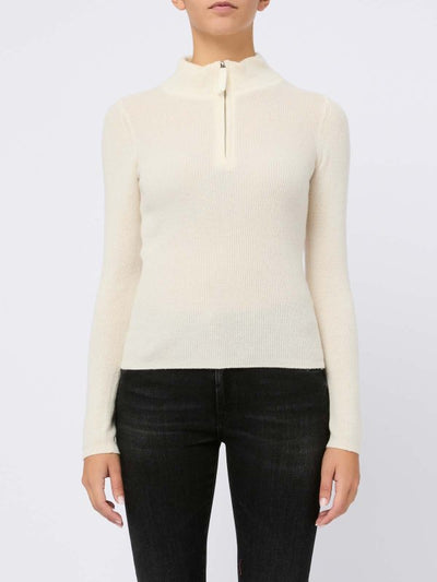 Maglia In Cashmere Con Zip