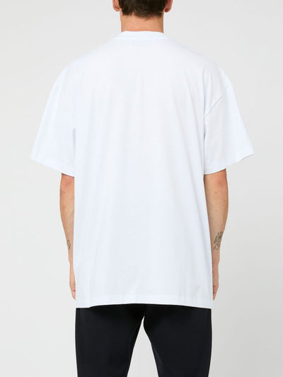 T-shirt In Cotone Bianco Con Stampa Logo