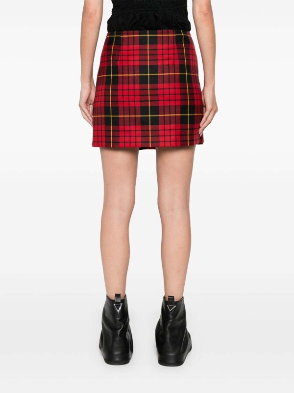 Minigonna In Lana Tartan