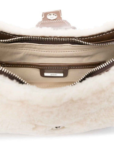 Borsa A Spalla  In Pelle  E Shearling Brocle