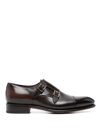 Scarpe Monk Strap In Pelle