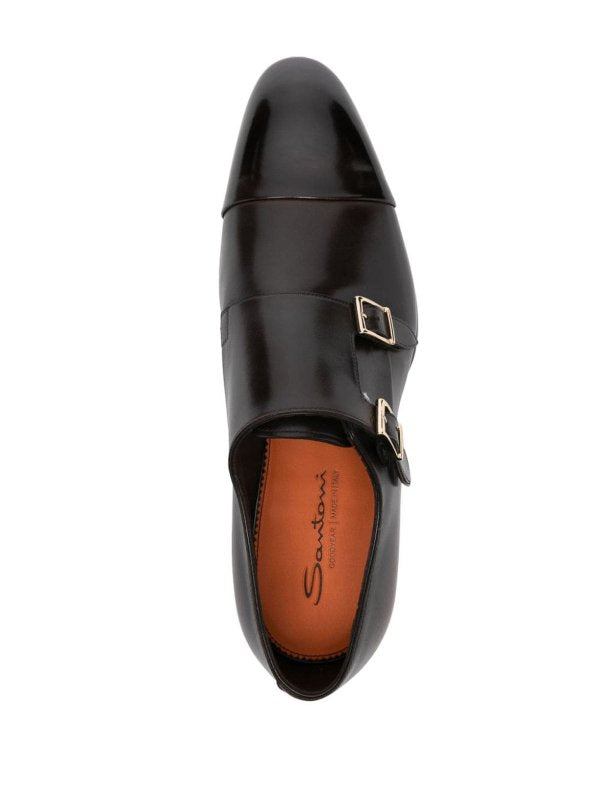 Scarpe Monk Strap In Pelle