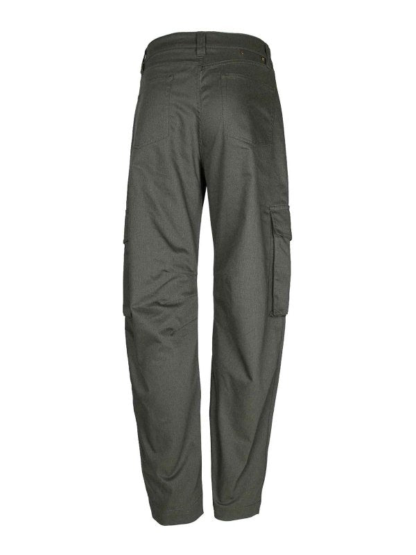 Pantalone Cargo In Cotone Colore Verde