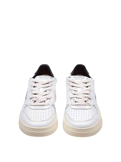 Sneakers In Pelle Colore Bianco E Nero