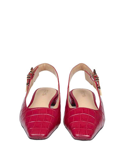 Darrington Sling Flat In Pelle Stampa Cocco