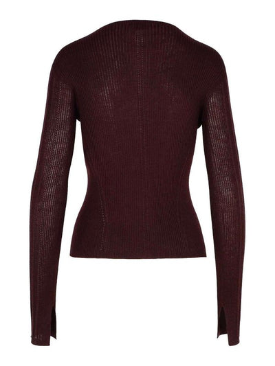 Maglione In Misto Lana Bordeaux