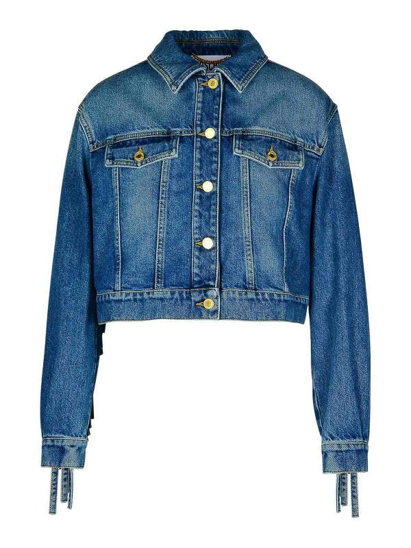 Giacca Di Jeans In Cotone Blu