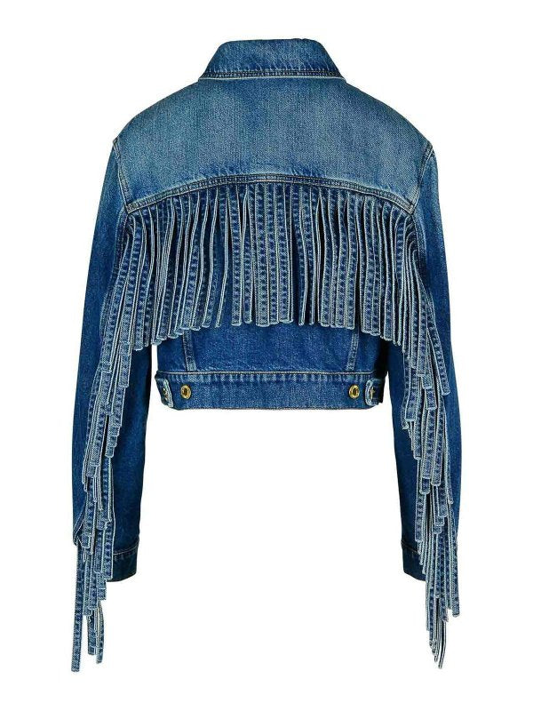 Giacca Di Jeans In Cotone Blu