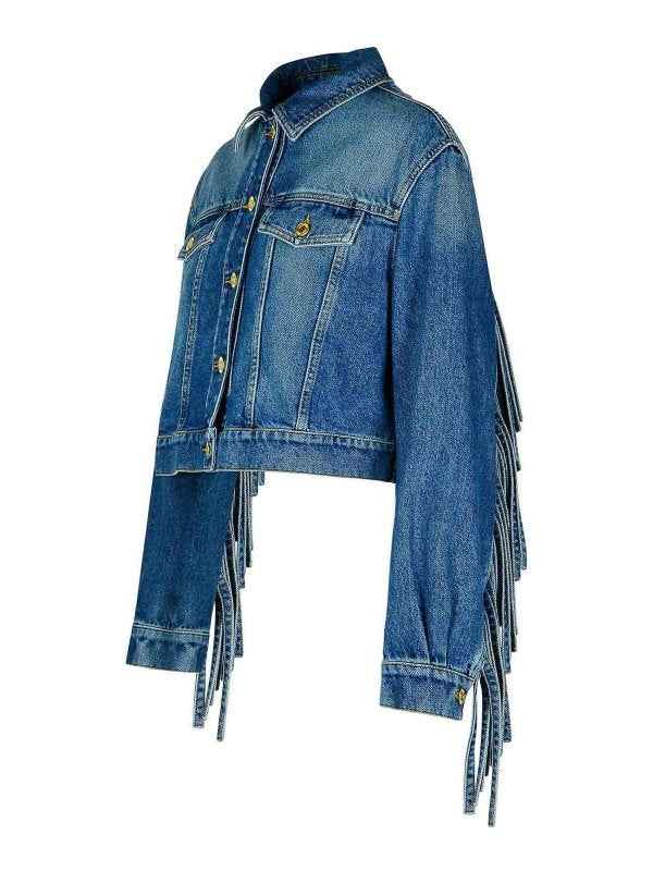 Giacca Di Jeans In Cotone Blu