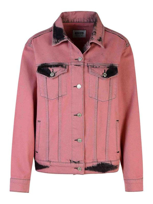 Giacca Di Jeans In Cotone Rosa