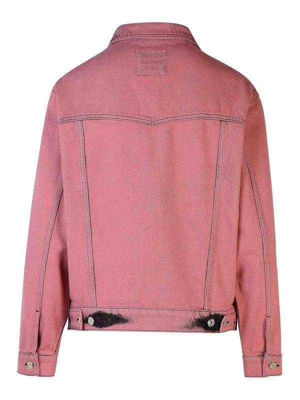 Giacca Di Jeans In Cotone Rosa