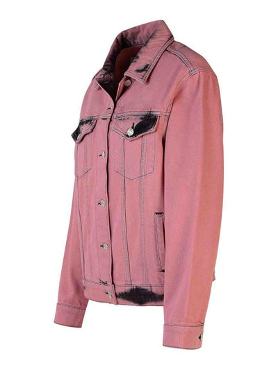 Giacca Di Jeans In Cotone Rosa