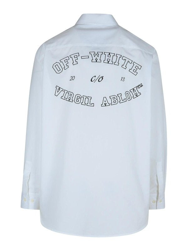 Camicia College In Cotone Bianco