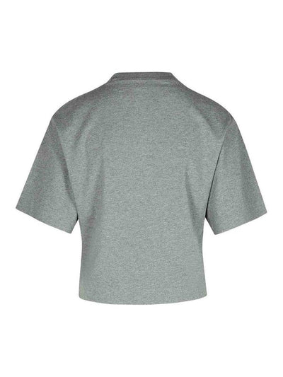 T-shirt Corta In Cotone Grigio