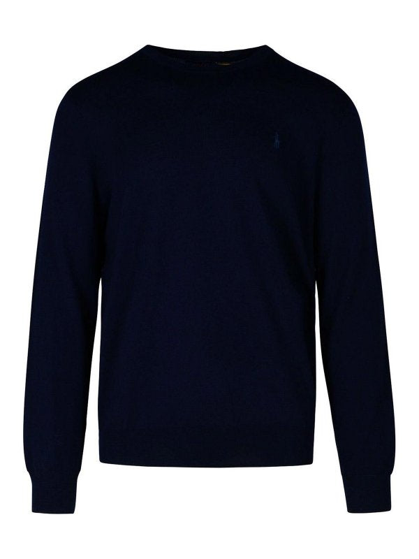 Maglione Di Lana Blu Scuro