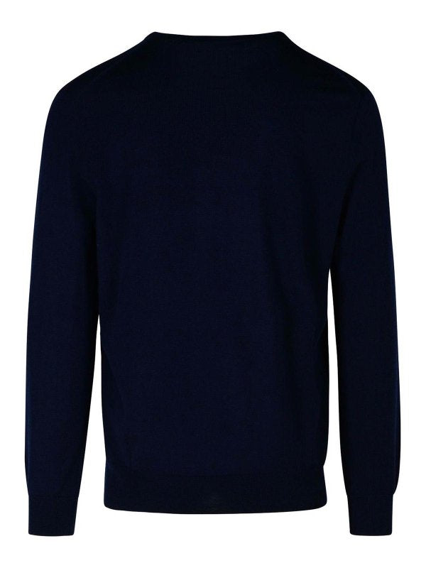 Maglione Di Lana Blu Scuro