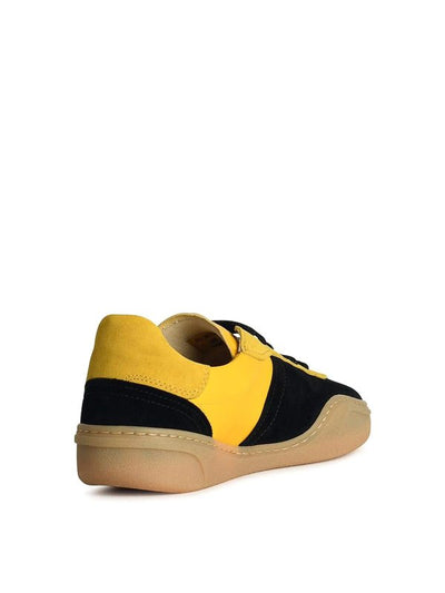 Barre Sneakers  In Pelle Gialla