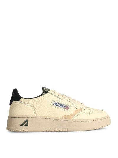 Sneakers  In Pelle Color Crema