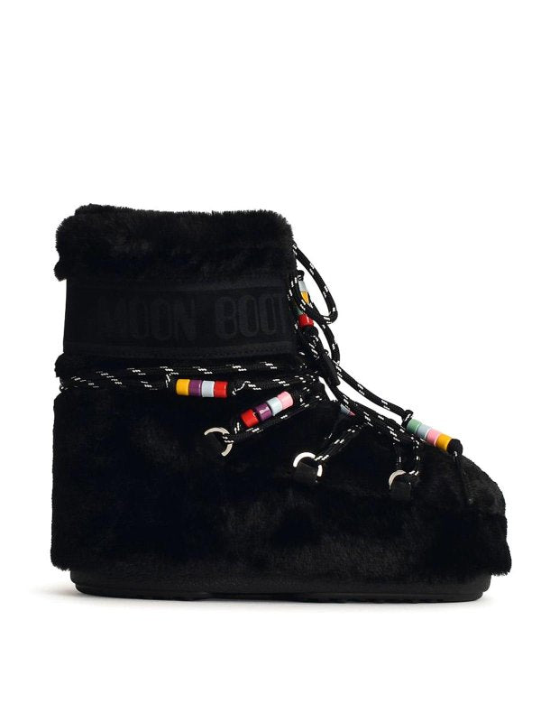 Moon Boot Nero In Misto Poliestere