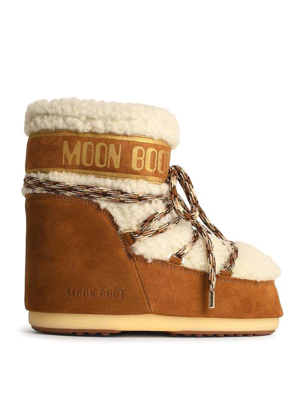 Moon Boot In Shearling Beige