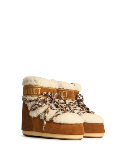 Moon Boot In Shearling Beige