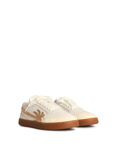 Nuove Sneakers  In Pelle Bianca Palm