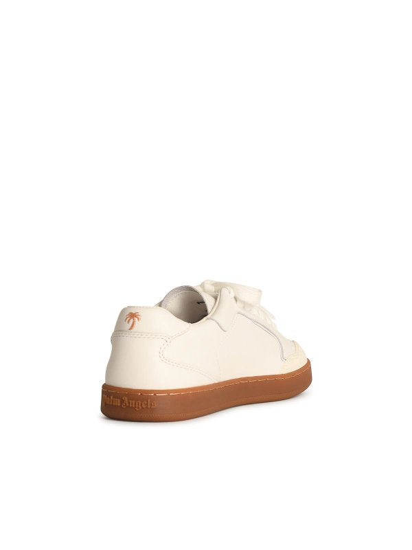 Nuove Sneakers  In Pelle Bianca Palm