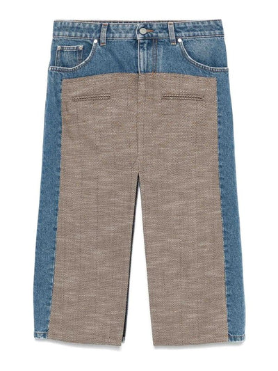 Gonna Longuette In Denim Di Tweed