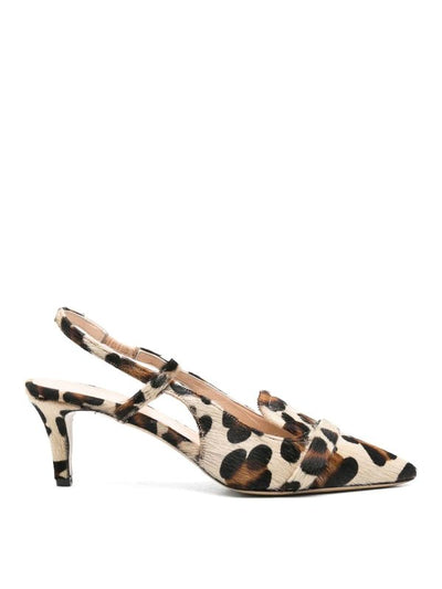 Décolleté  Slingback Con Stampa Leopardata