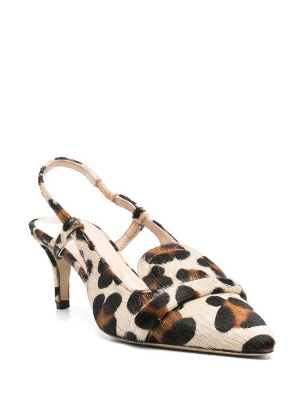 Décolleté  Slingback Con Stampa Leopardata