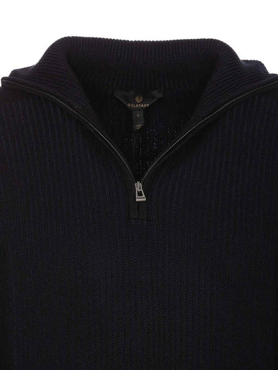 Maglione Nero Con Zip A Quarti Stanley