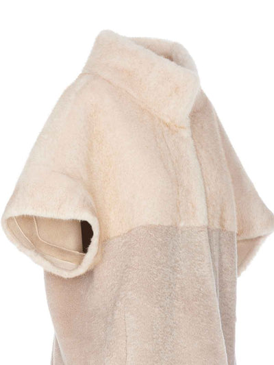 Cappotto In Finta Pelliccia Beige