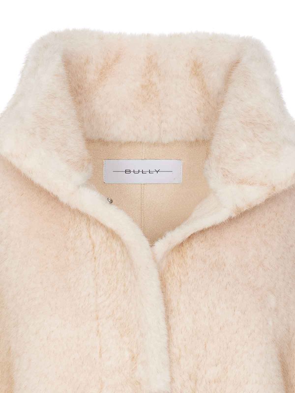 Cappotto In Finta Pelliccia Beige