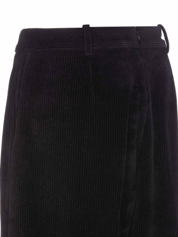 Pantaloni Di Velluto Nero