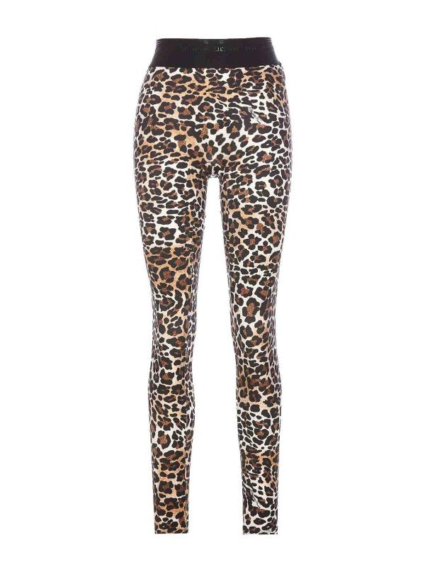 Leggings Animalier Con Stampa Leopardata