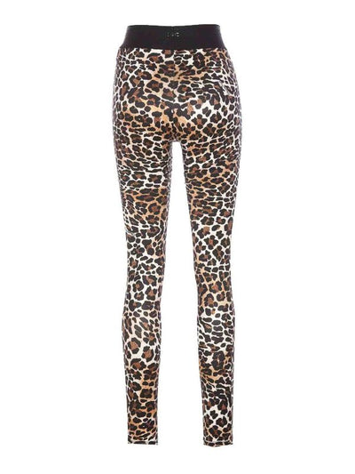 Leggings Animalier Con Stampa Leopardata