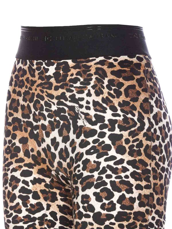 Leggings Animalier Con Stampa Leopardata