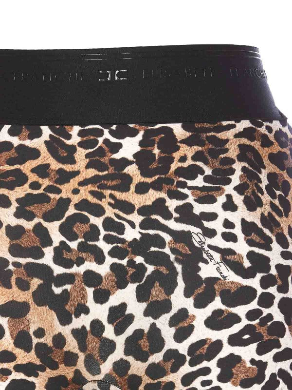 Leggings Animalier Con Stampa Leopardata