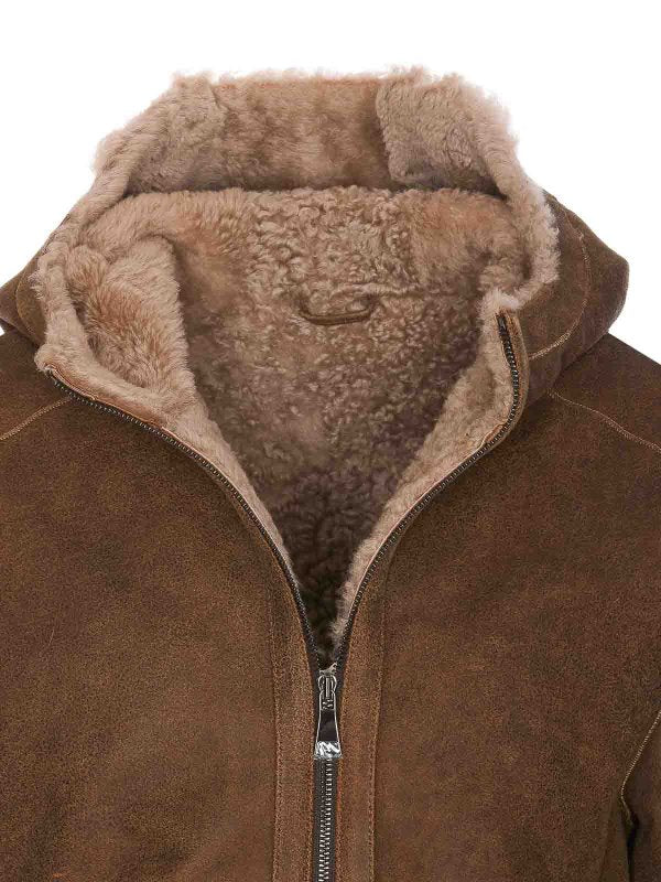 Giubbotto In Shearling Marrone