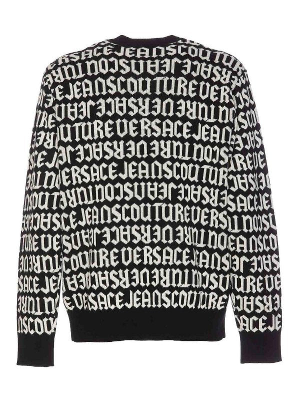 Maglione Monogramma Bianco E Nero Couture