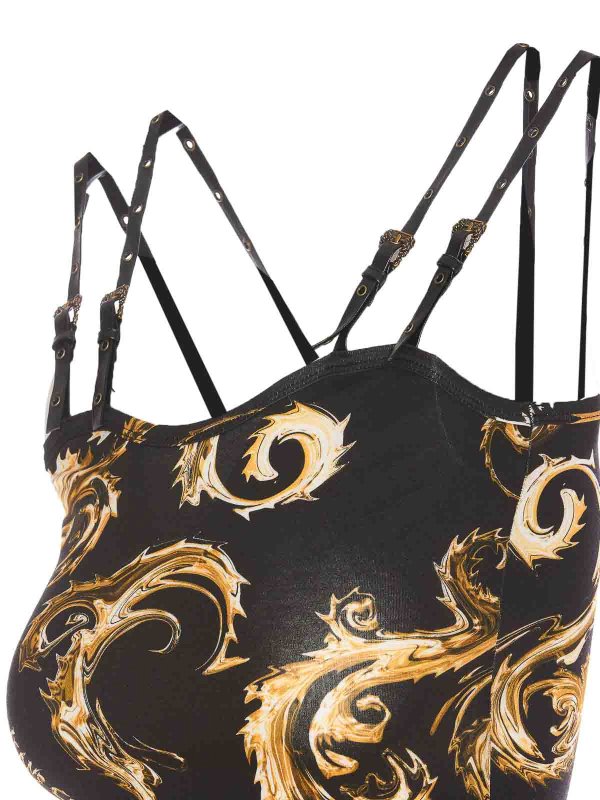 Top Couture Nero E Oro Chromo Couture