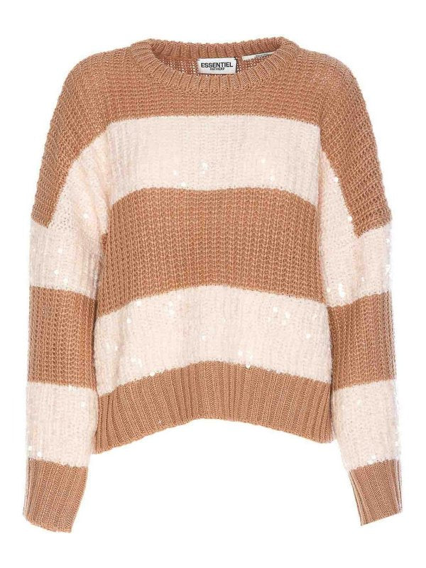 Maglione Di Gruppo Beige E Marrone