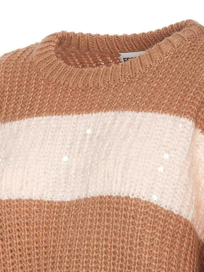 Maglione Di Gruppo Beige E Marrone