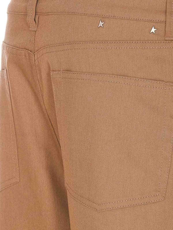 Pantaloni Cargo In Misto Cotone Beige