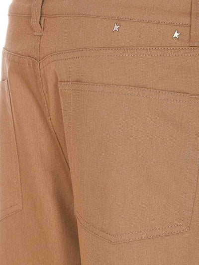 Pantaloni Cargo In Misto Cotone Beige