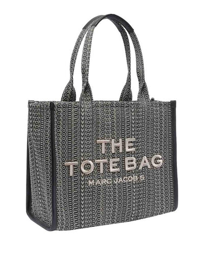 Borsa Tote Media In Jacquard Con Monogramma