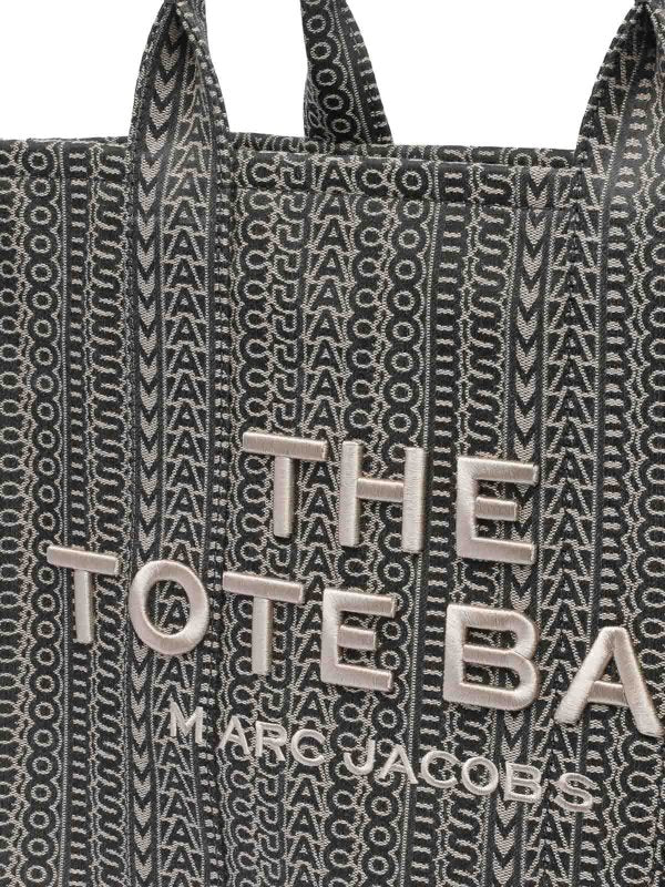 Borsa Tote Media In Jacquard Con Monogramma