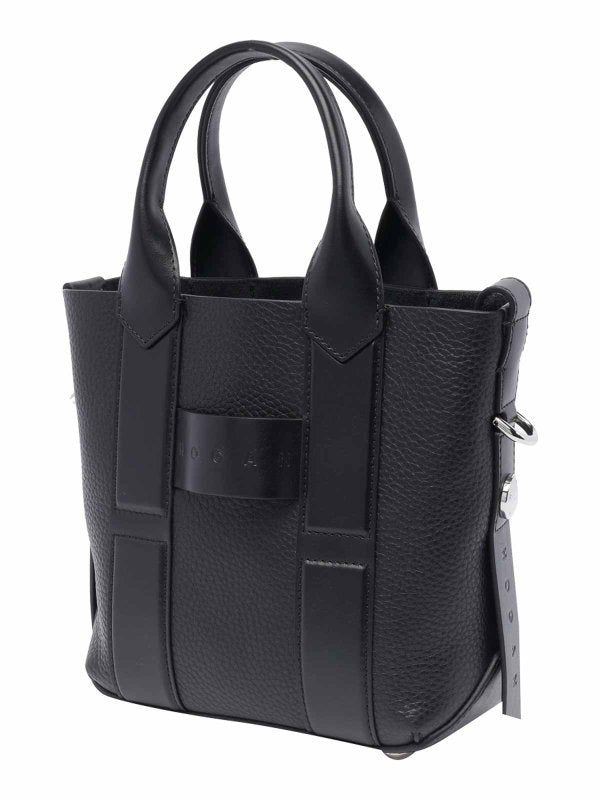 Borsa Tote Piccola In Pelle Con Scritta